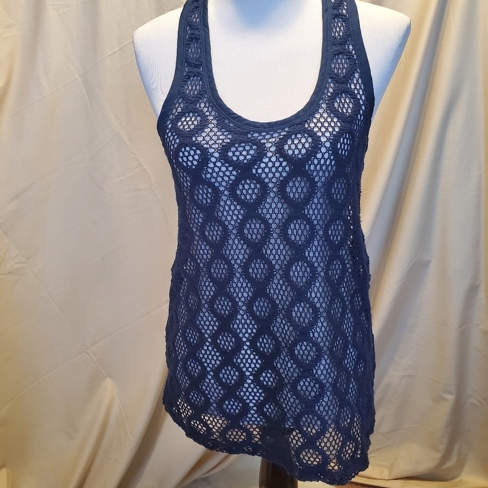 Banana Republic Open Lace Racerback Top SZ XS